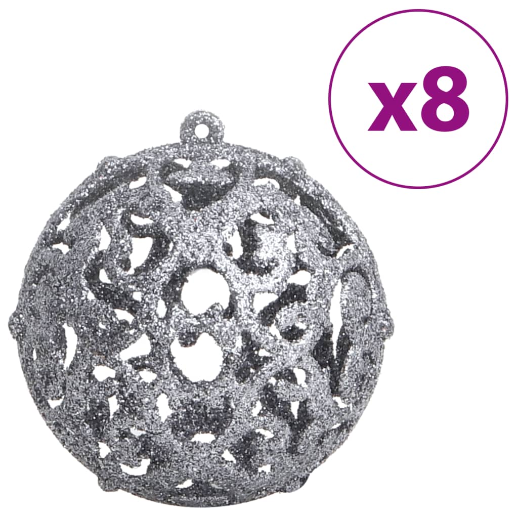 Christmas Baubles 100 pcs Blue and Silver 3 / 4 / 6 cm - OLBRIT