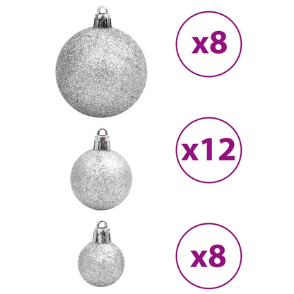 Christmas Baubles 100 pcs Blue and Silver 3 / 4 / 6 cm - OLBRIT