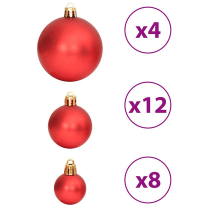 Christmas Baubles 100 pcs Gold and Wine Red 3 / 4 / 6 cm - OLBRIT