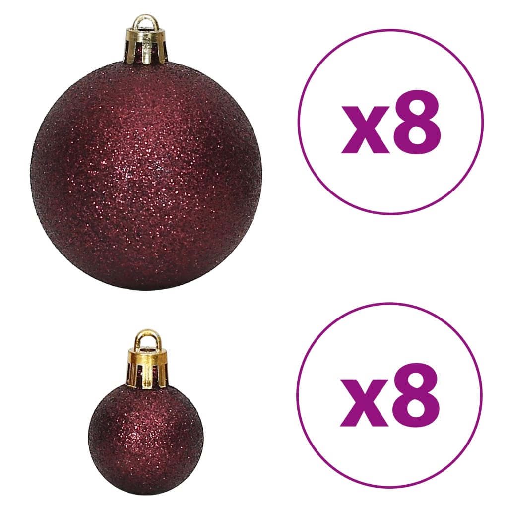 Christmas Baubles 100 pcs Champagne and Brown 3 / 4 / 6 cm - OLBRIT