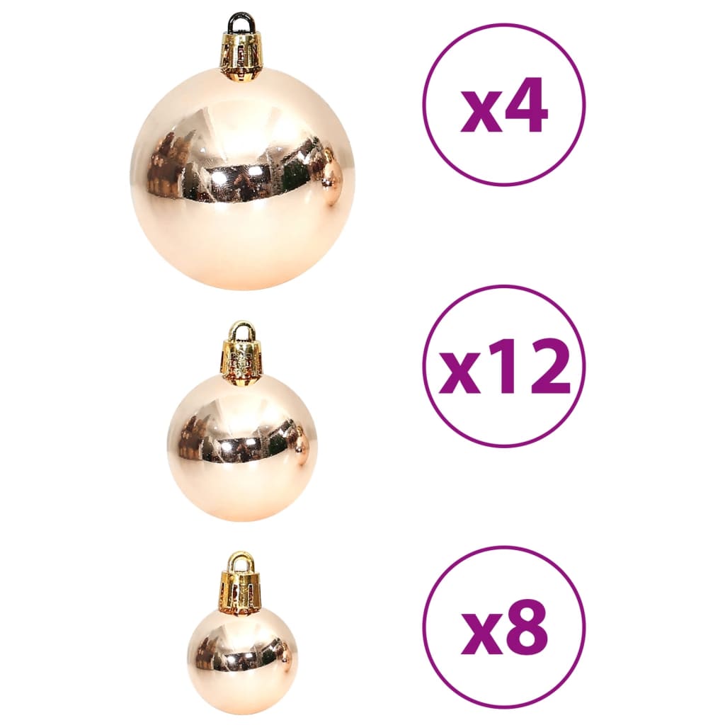 Christmas Baubles 100 pcs Champagne and Brown 3 / 4 / 6 cm - OLBRIT