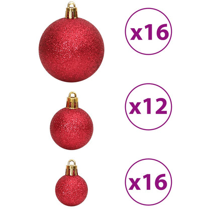 Christmas Baubles 100 pcs Wine Red 3 / 4 / 6 cm - OLBRIT