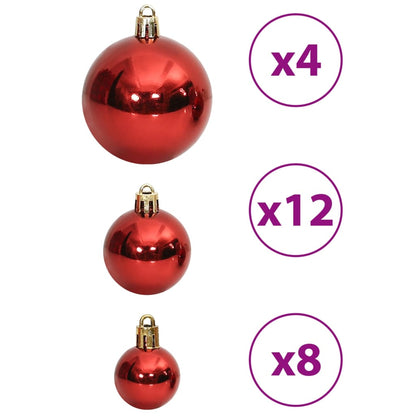 Christmas Baubles 100 pcs Wine Red 3 / 4 / 6 cm - OLBRIT