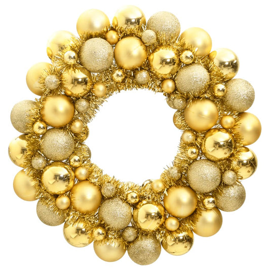 Christmas Wreath Gold 45 cm Polystyrene - OLBRIT