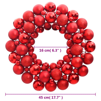 Christmas Wreath Red 45 cm Polystyrene - OLBRIT