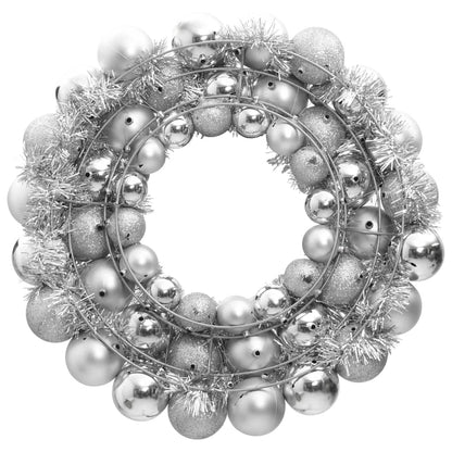 Christmas Wreath Silver 45 cm Polystyrene - OLBRIT