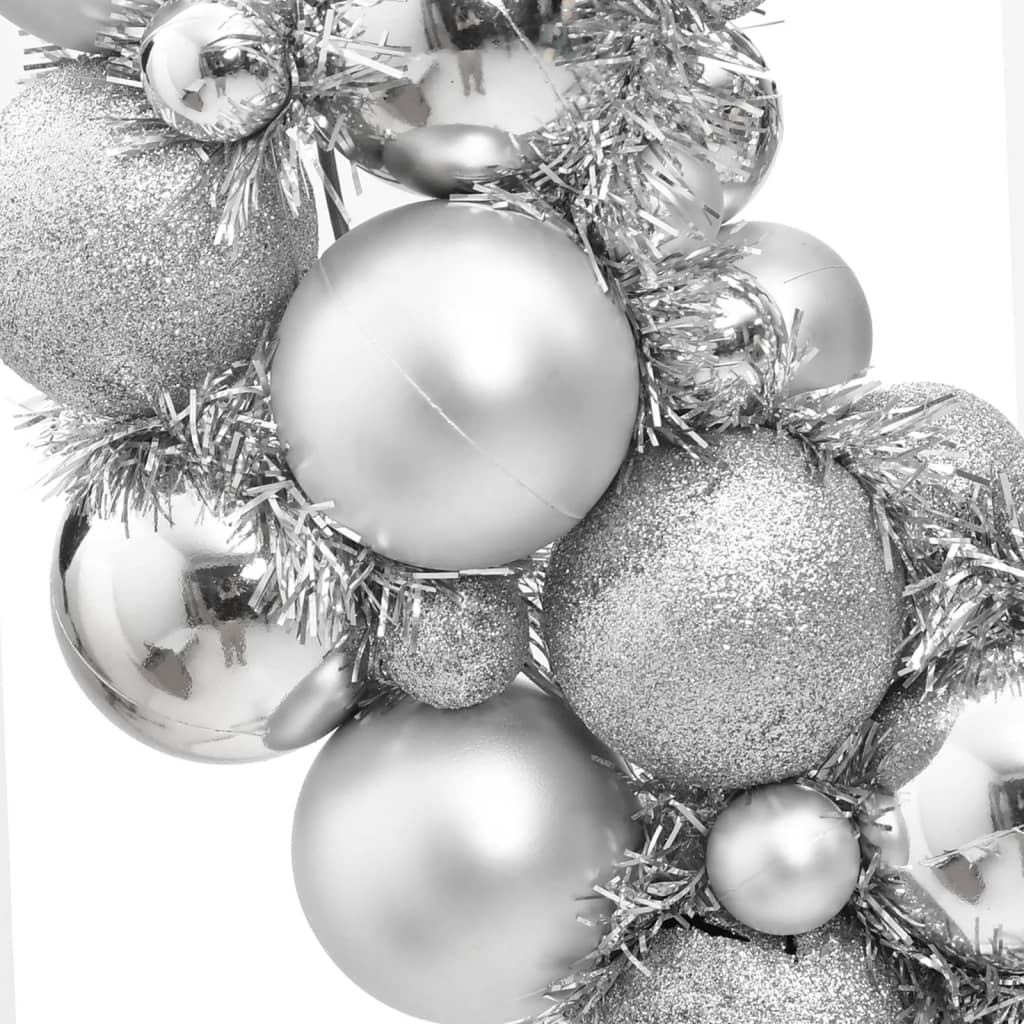 Christmas Wreath Silver 45 cm Polystyrene - OLBRIT