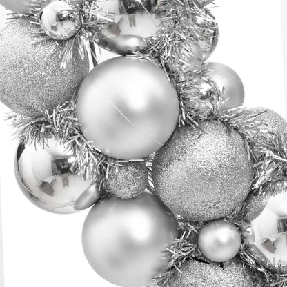 Christmas Wreath Silver 45 cm Polystyrene - OLBRIT