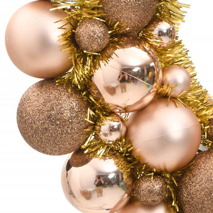 Christmas Wreath Rose Gold 45 cm Polystyrene - OLBRIT