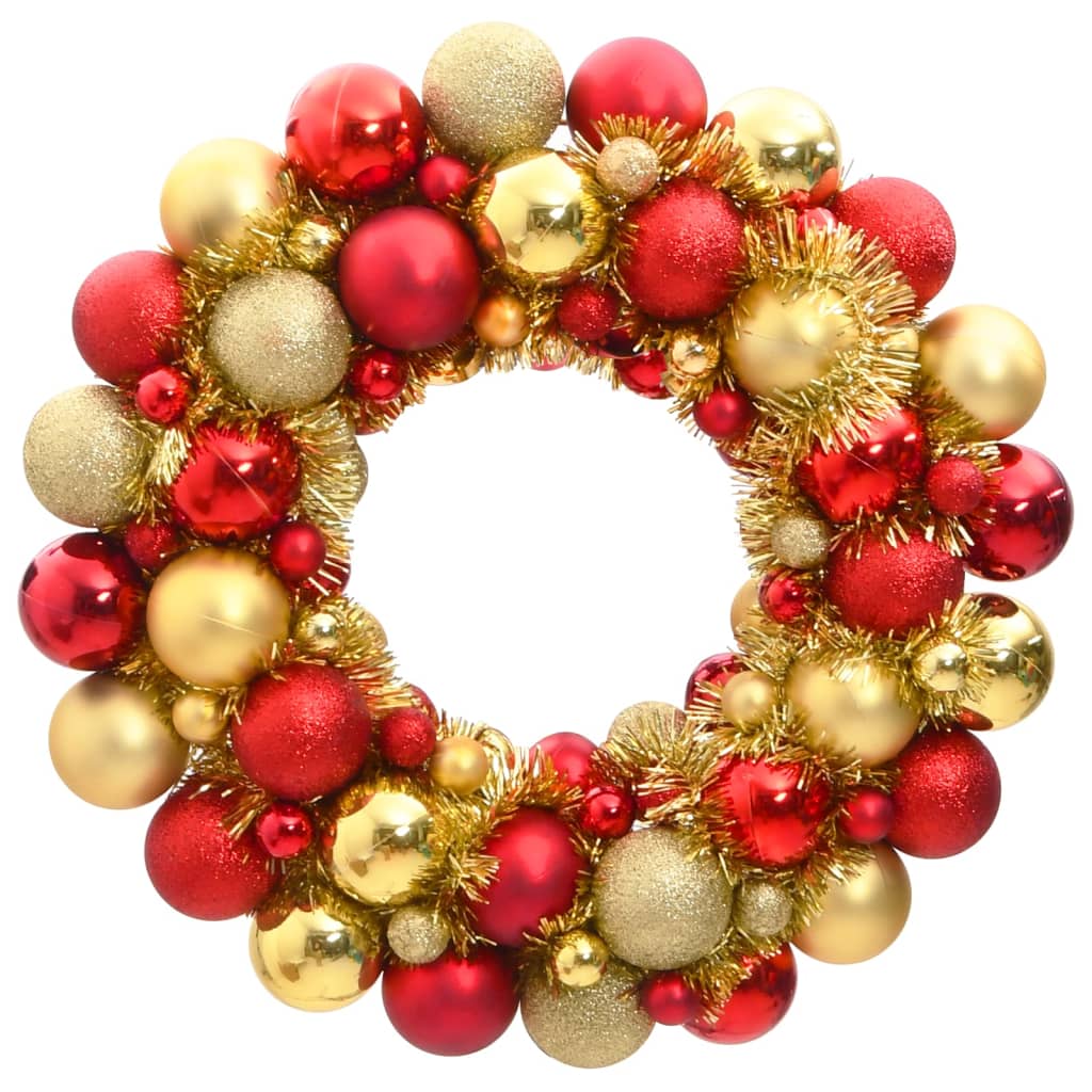 Christmas Wreath Red and Gold 45 cm Polystyrene - OLBRIT