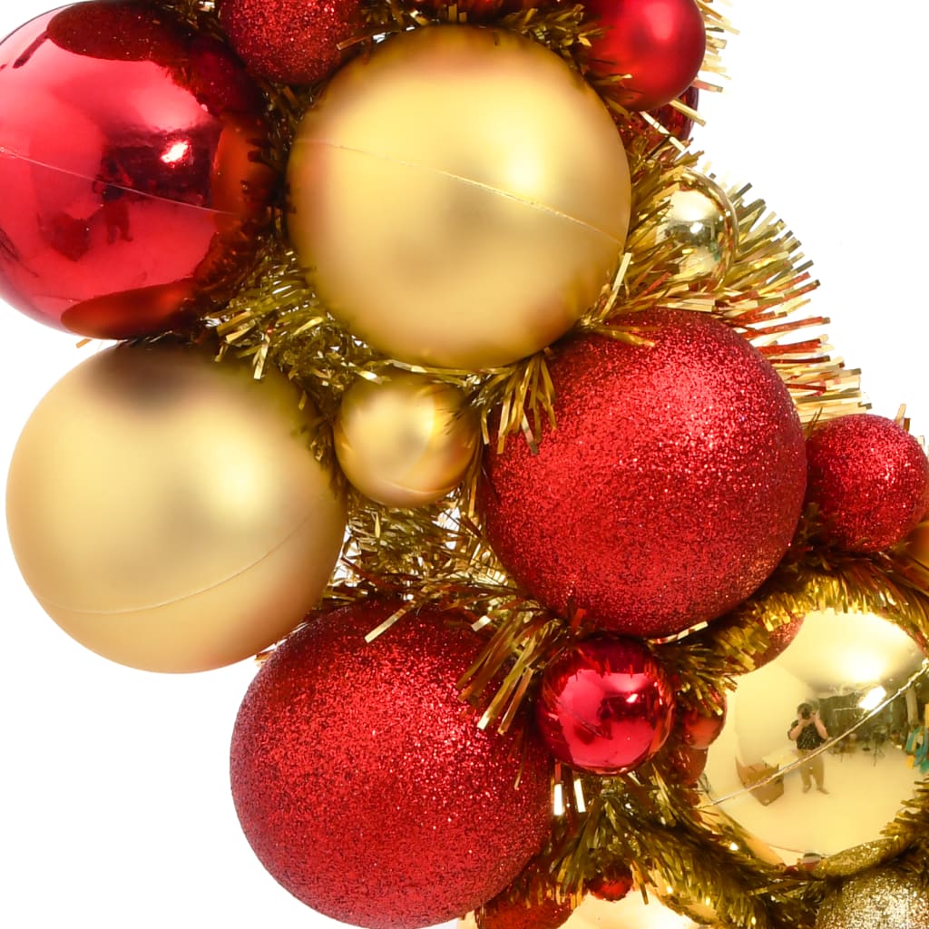 Christmas Wreath Red and Gold 45 cm Polystyrene - OLBRIT