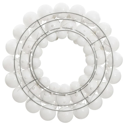 Christmas Wreath White 45 cm Polystyrene - OLBRIT