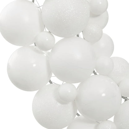 Christmas Wreath White 45 cm Polystyrene - OLBRIT