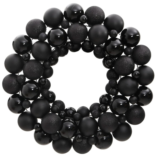 Christmas Wreath Black 45 cm Polystyrene - OLBRIT