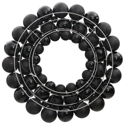 Christmas Wreath Black 45 cm Polystyrene - OLBRIT