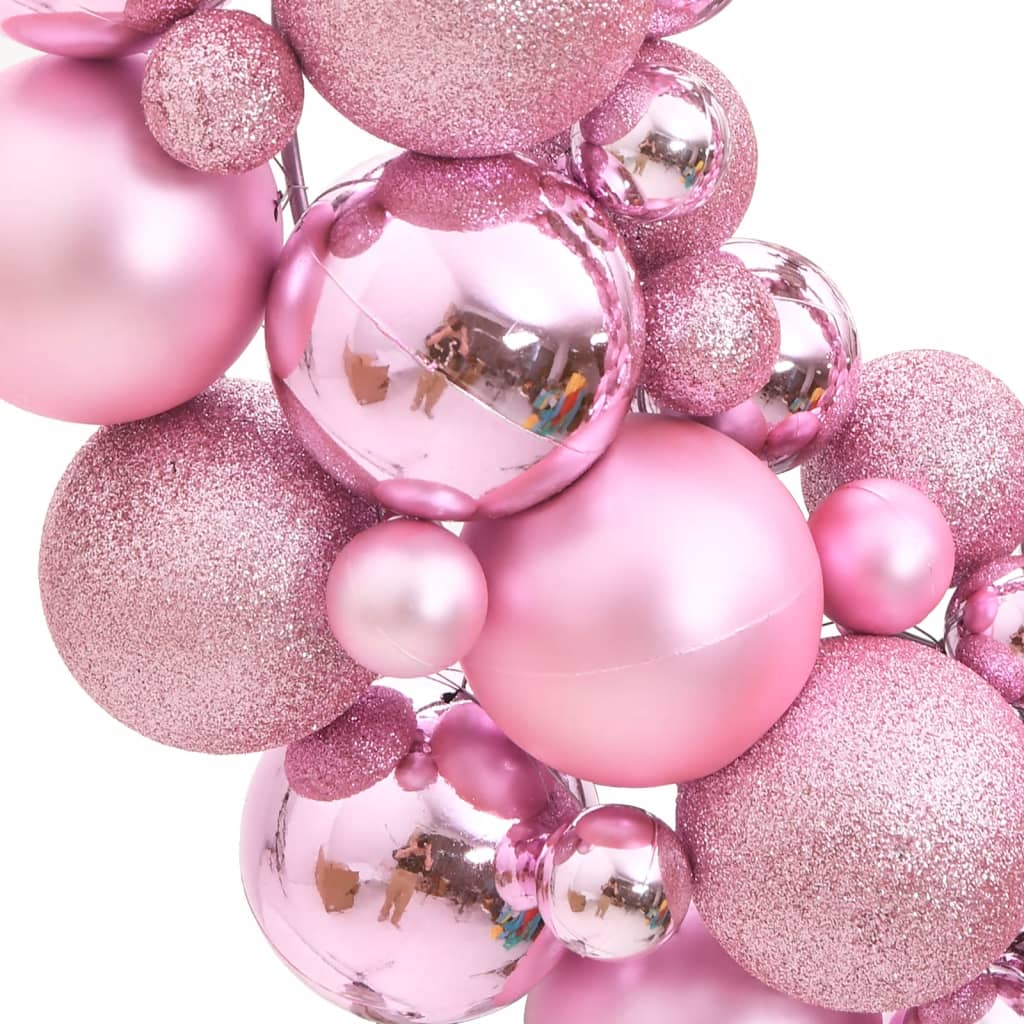 Christmas Wreath Pink 45 cm Polystyrene - OLBRIT