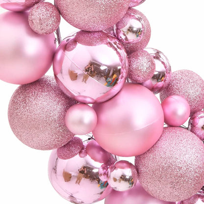 Christmas Wreath Pink 45 cm Polystyrene - OLBRIT