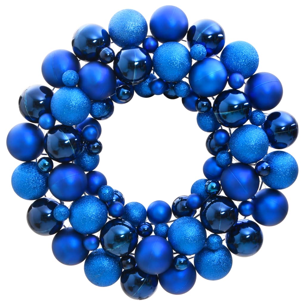 Christmas Wreath Blue 45 cm Polystyrene - OLBRIT