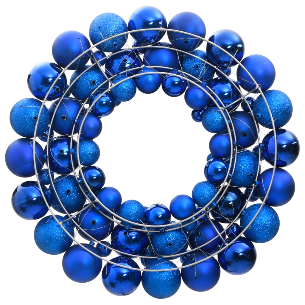 Christmas Wreath Blue 45 cm Polystyrene - OLBRIT