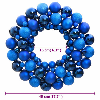Christmas Wreath Blue 45 cm Polystyrene - OLBRIT