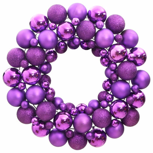 Christmas Wreath Purple 45 cm Polystyrene - OLBRIT