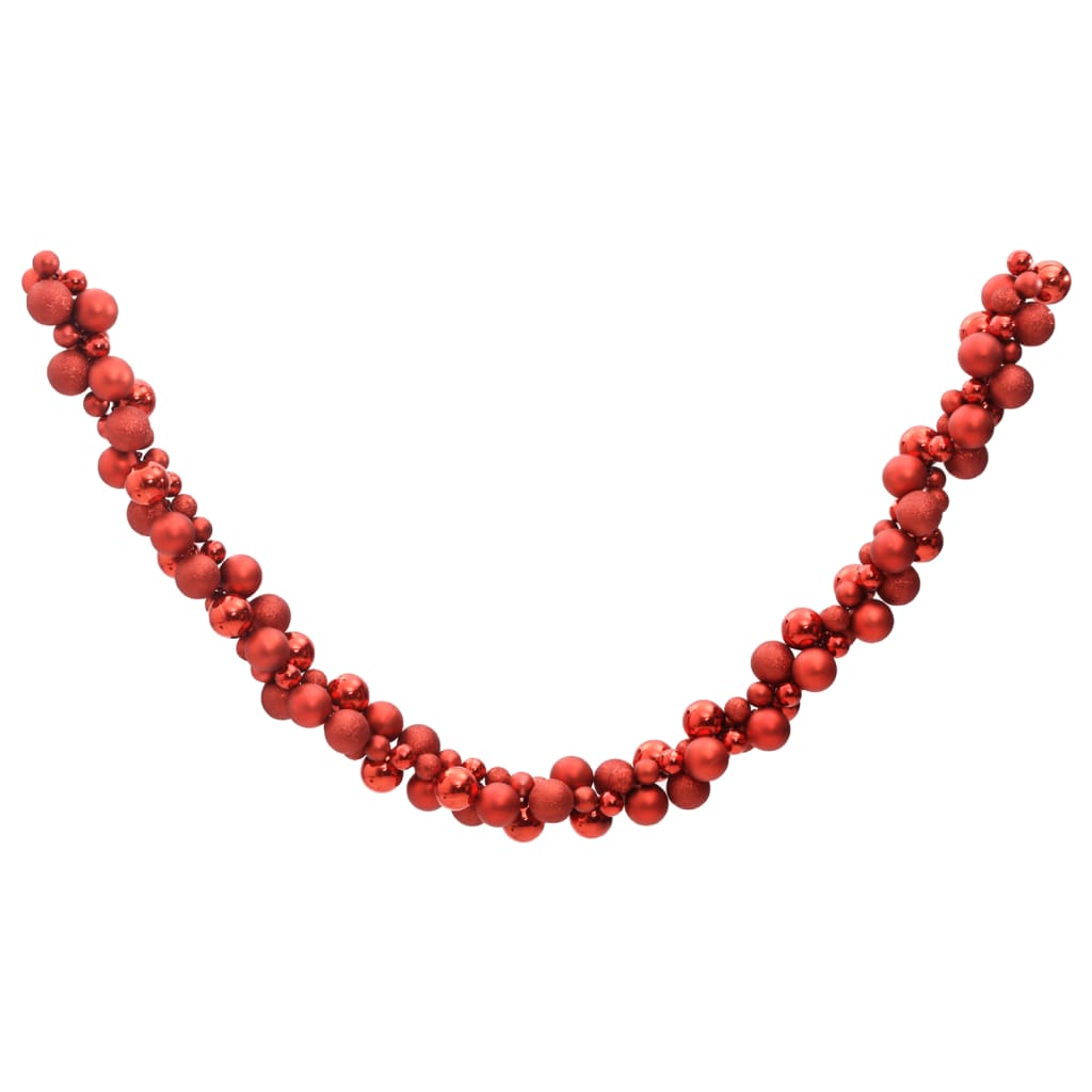 Christmas Balls Garland Red 175 cm Polystyrene - OLBRIT