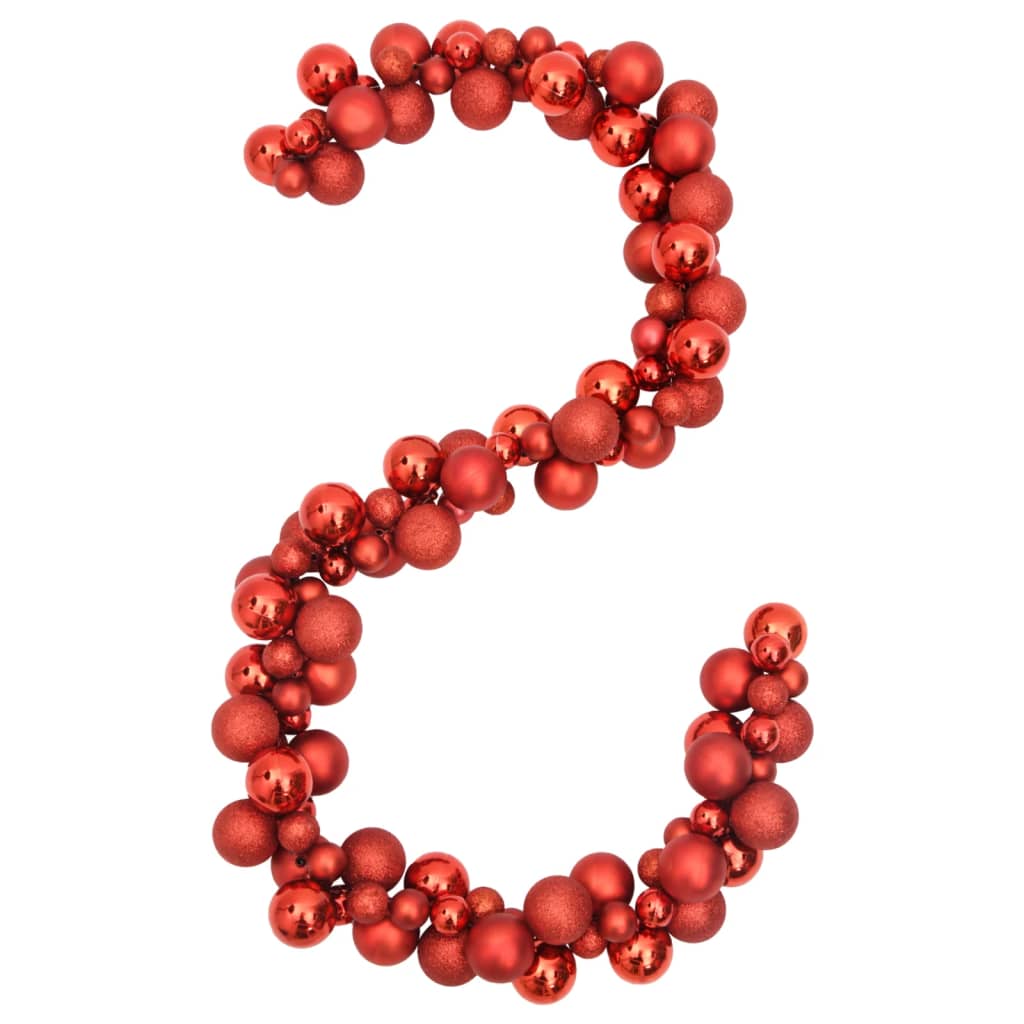Christmas Balls Garland Red 175 cm Polystyrene - OLBRIT