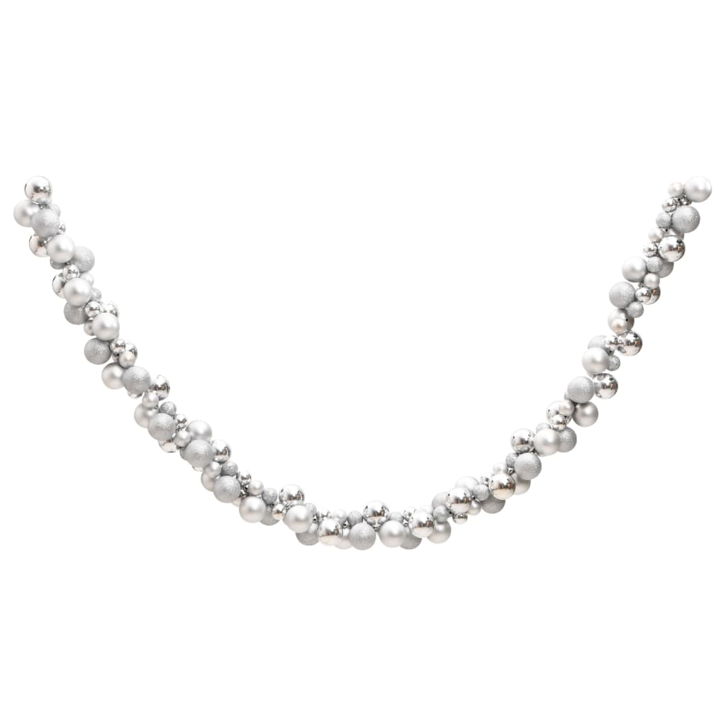 Christmas Balls Garland Silver 175 cm Polystyrene - OLBRIT