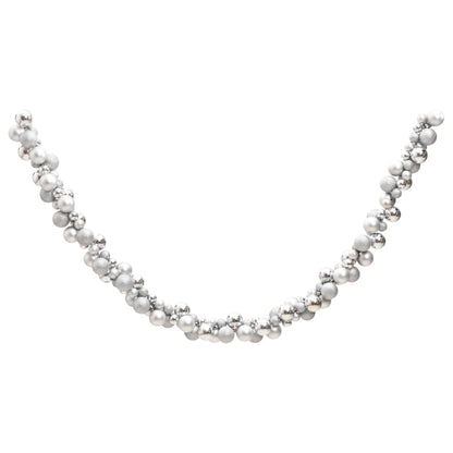 Christmas Balls Garland Silver 175 cm Polystyrene - OLBRIT