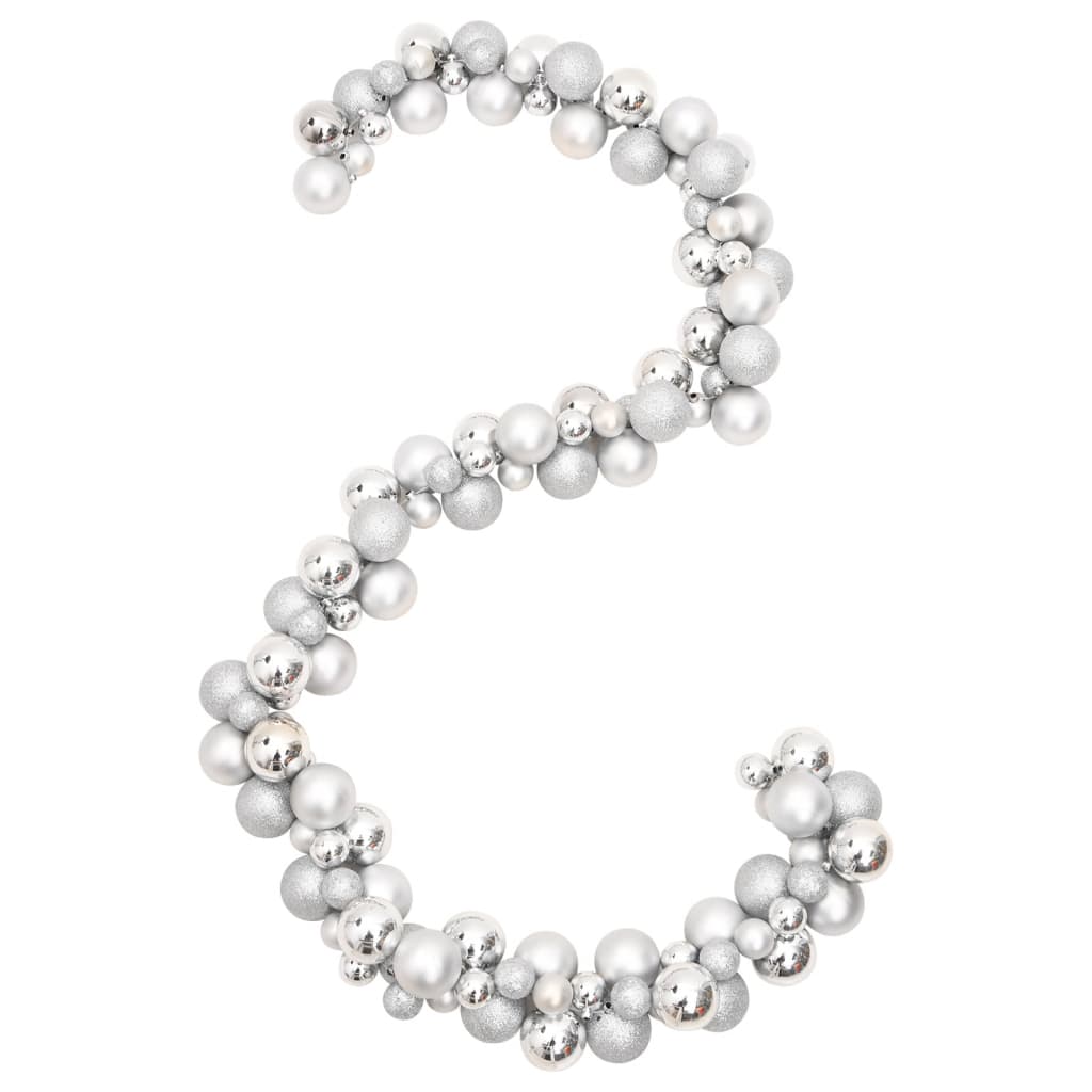 Christmas Balls Garland Silver 175 cm Polystyrene - OLBRIT