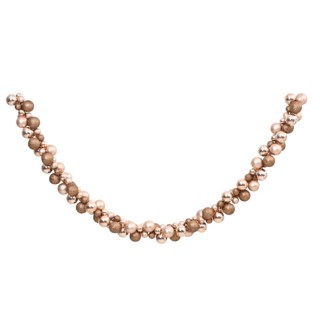 Christmas Balls Garland Rose Gold 175 cm Polystyrene - OLBRIT