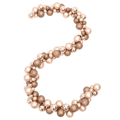 Christmas Balls Garland Rose Gold 175 cm Polystyrene - OLBRIT