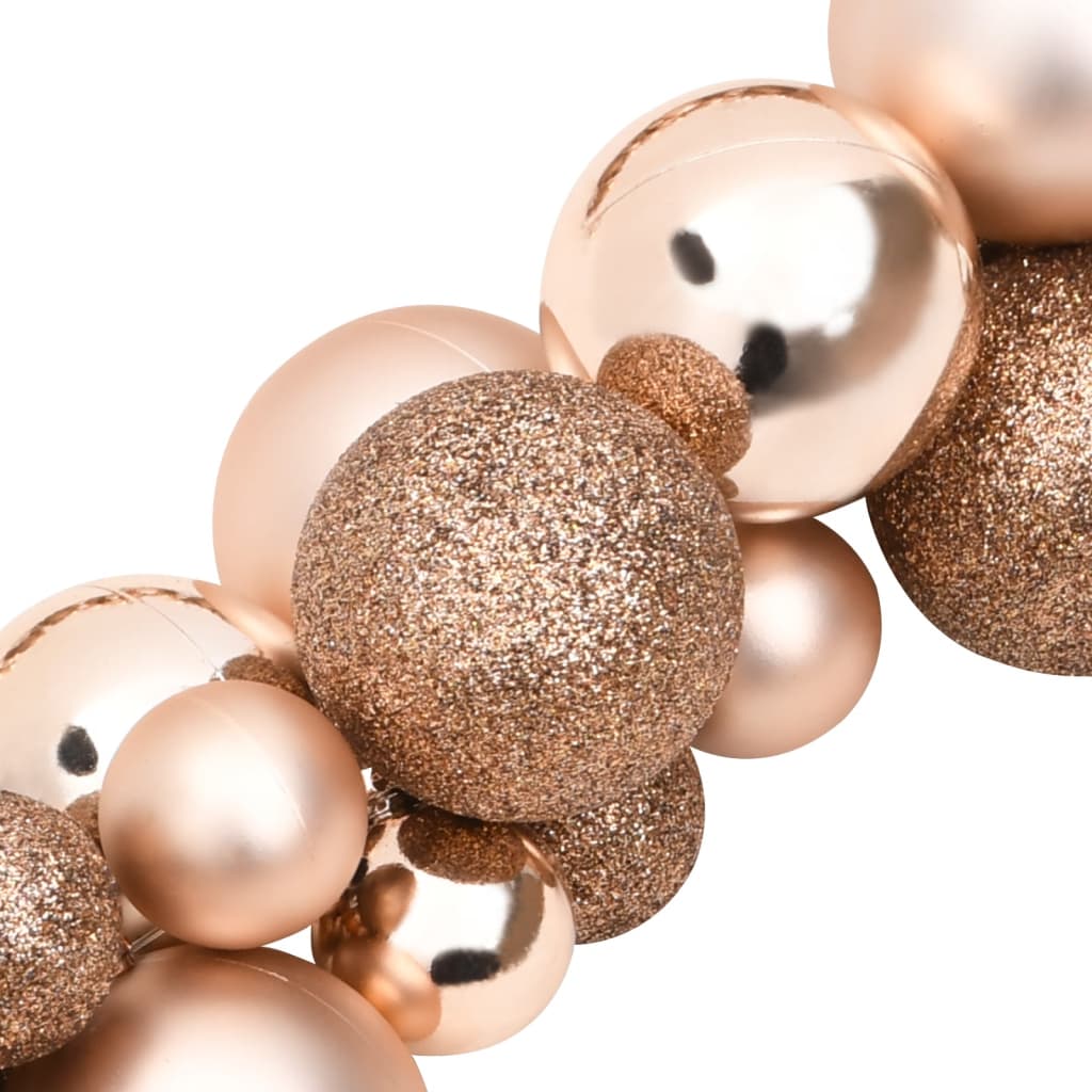Christmas Balls Garland Rose Gold 175 cm Polystyrene - OLBRIT