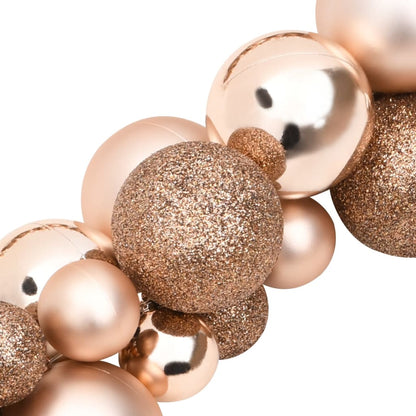 Christmas Balls Garland Rose Gold 175 cm Polystyrene - OLBRIT