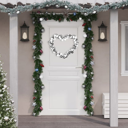 Christmas Balls Garland White and Grey 175 cm Polystyrene - OLBRIT