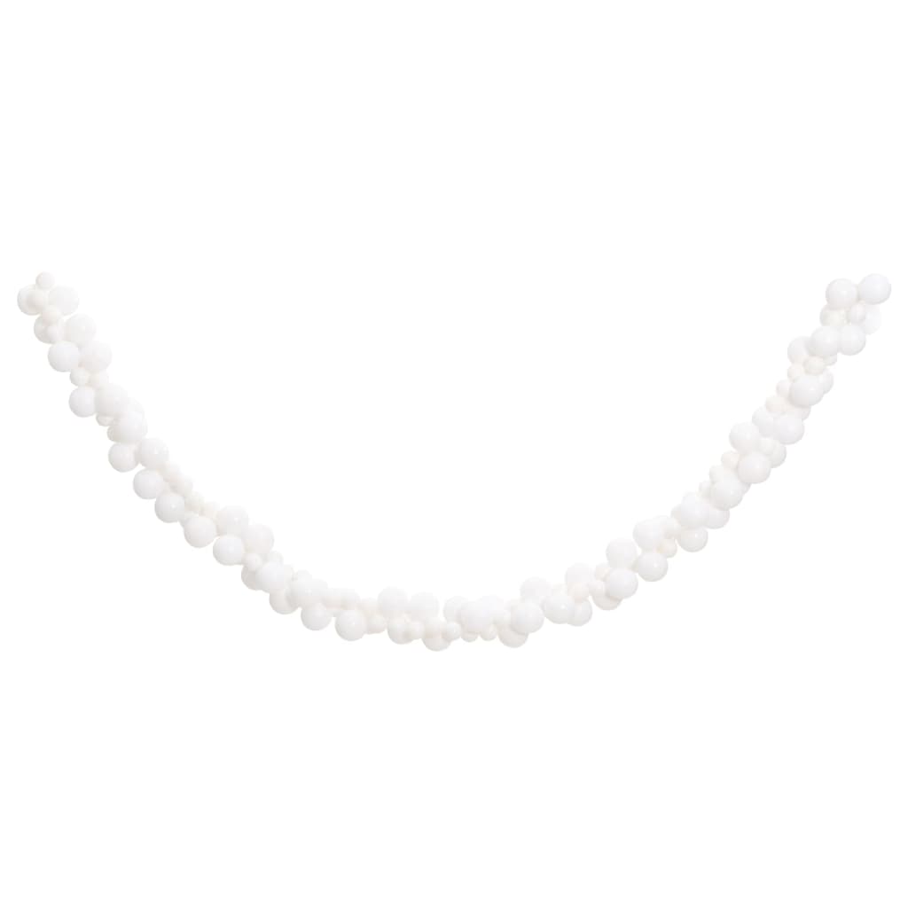 Christmas Balls Garland White 175 cm Polystyrene - OLBRIT