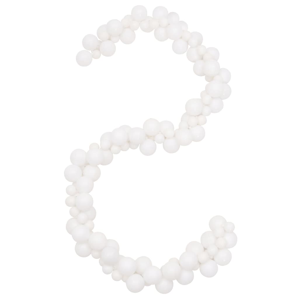 Christmas Balls Garland White 175 cm Polystyrene - OLBRIT