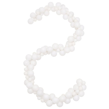 Christmas Balls Garland White 175 cm Polystyrene - OLBRIT