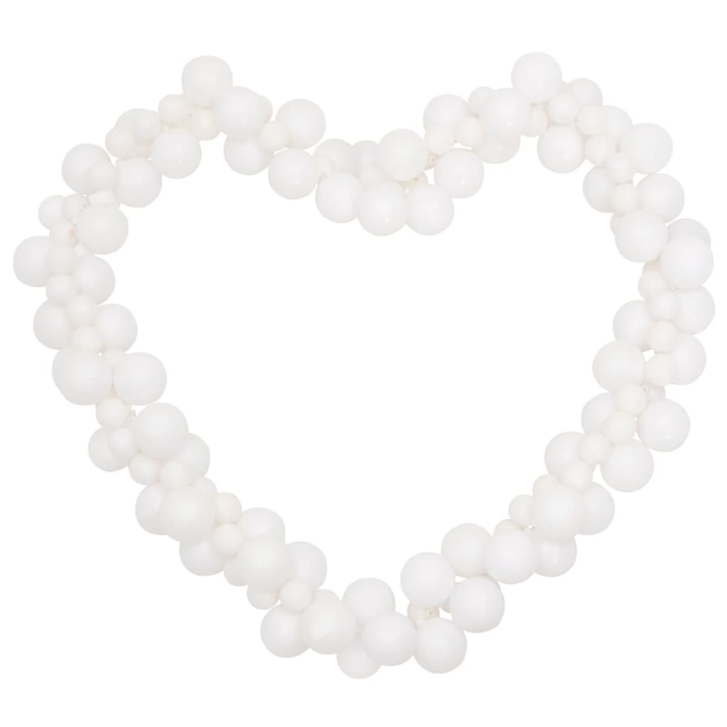 Christmas Balls Garland White 175 cm Polystyrene - OLBRIT