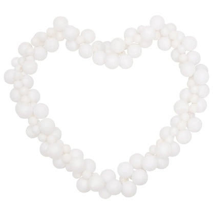 Christmas Balls Garland White 175 cm Polystyrene - OLBRIT