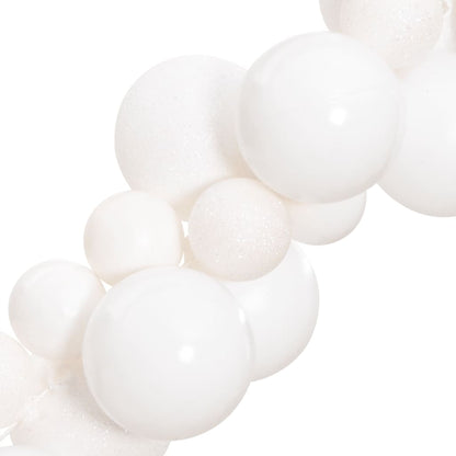 Christmas Balls Garland White 175 cm Polystyrene - OLBRIT