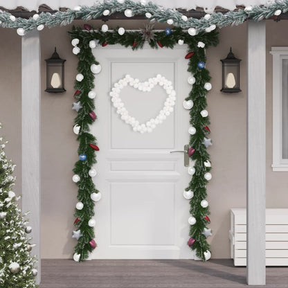 Christmas Balls Garland White 175 cm Polystyrene - OLBRIT