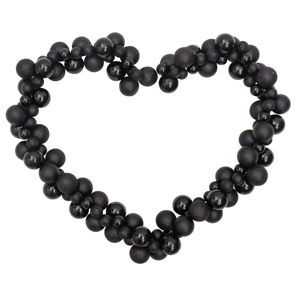 Christmas Balls Garland Black 175 cm Polystyrene - OLBRIT