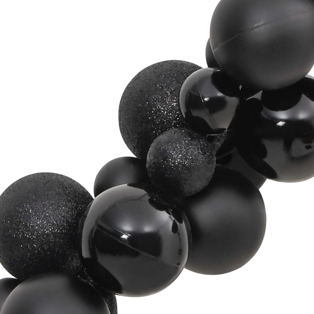 Christmas Balls Garland Black 175 cm Polystyrene - OLBRIT