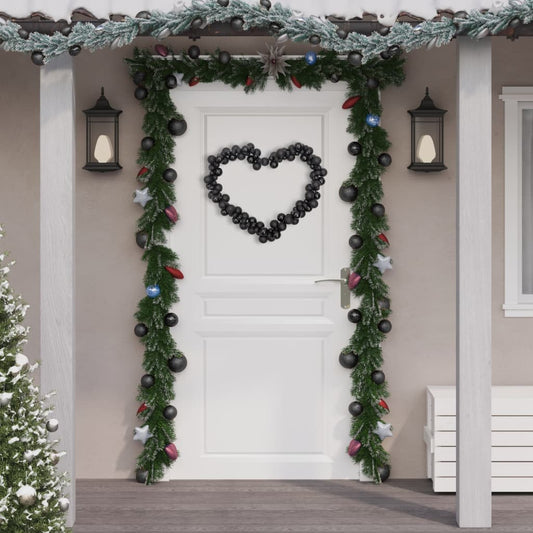 Christmas Balls Garland Black 175 cm Polystyrene - OLBRIT