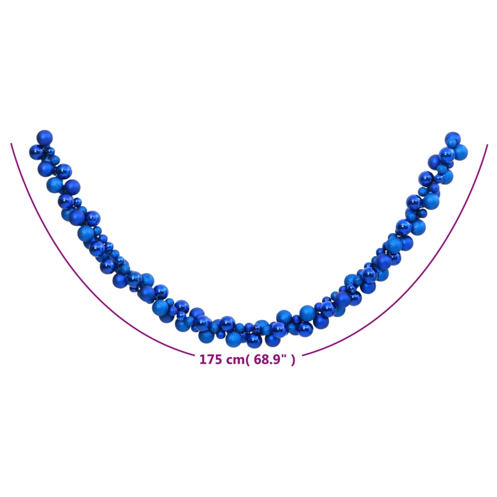 Christmas Balls Garland Blue 175 cm Polystyrene - OLBRIT