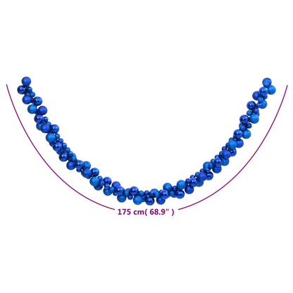 Christmas Balls Garland Blue 175 cm Polystyrene - OLBRIT