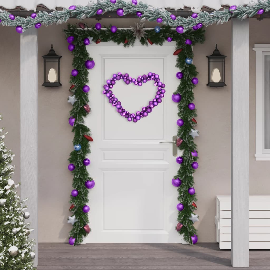 Christmas Balls Garland Purple 175 cm Polystyrene - OLBRIT