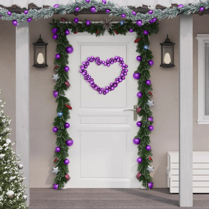 Christmas Balls Garland Purple 175 cm Polystyrene - OLBRIT