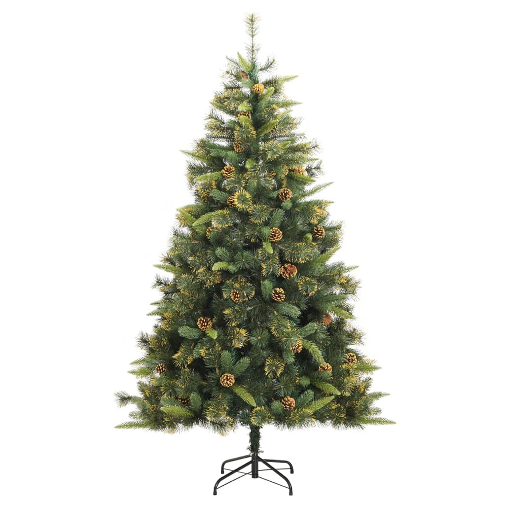 Artificial Hinged Christmas Tree with Cones 210 cm - OLBRIT